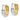 14K Two-Tone Gold Huggie Earrings for Effortless Everyday Style - Image 2