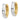 14k Two-tone Round Hinged Hoop Earrings - Image 2