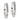 14k White Gold Round Hinged Earrings - Image 2