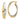 14K Two-Tone Oval Hoop Earrings for Effortless Everyday Style - Image 1