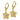 14K and White Rhodium Satin Diamond-cut Large Plumeria Dangle Leverback Earrings - Image 1