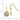 14k and White Rhodium Polished and Textured Medallion Dangle French Hook Earrings - Image 3