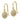 14k Gold & White Rhodium Diamond-Cut Medallion Dangle Earrings - Image 1