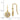 14k Gold & White Rhodium Diamond-Cut Medallion Dangle Earrings - Image 3