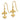 14k Gold Fleur de Lis Dangle Earrings for Effortless Style - Image 1