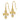 14k White Gold Filigree Fleur de Lis Dangle Earrings - Image 1