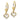 14k White Gold Diamond-Cut Open Heart Leverback Earrings - Image 2