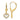 14k White Gold Diamond-Cut Open Heart Leverback Earrings - Image 1