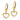14k Gold Diamond-Cut Open Heart Leverback Earrings - Image 2