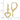 14k Gold Diamond-Cut Open Heart Leverback Earrings - Image 4