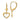 14k Gold Diamond-Cut Open Heart Leverback Earrings - Image 1