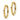 14k Gold Diamond-Cut Hinged Hoop Earrings - Chic 16mm Style - Image 2