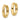 14k Gold Textured Hinged Hoop Earrings - Chic Everyday Style - Image 2