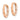 14k Rose Gold Faceted Hinged Hoop Earrings - Image 2