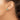 14k White Gold 8mm Heart Green Quartz Post Earrings - Image 2