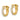 14K Gold Diamond Round Hoop Earrings with Safety Clasp - Image 1