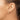 14K Gold Diamond Round Hoop Earrings with Safety Clasp - Image 2