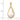 14K 10x18mm White Teardrop Saltwater Cultured Mabe Pearl Pendant - View 3