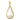 14K 10x18mm White Teardrop Saltwater Cultured Mabe Pearl Pendant - View 1