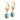 14k 7x5mm Oval Blue Topaz Leverback Earrings - View 2