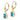 14k 8x6mm Oval Blue Topaz Leverback Earrings - View 2