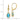 14k 8x6mm Oval Blue Topaz Leverback Earrings - View 4