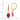 14k 8x6mm Oval Lab Created Ruby Leverback Earrings - View 4