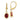14k 8x6mm Oval Lab Created Ruby Leverback Earrings