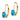 14k 6x4mm Oval Blue Topaz Leverback Earrings - View 2