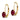 14k 6x4mm Oval Lab Created Ruby Leverback Earrings - View 2