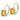 14k 7x5mm Emerald Cut Citrine Leverback Earrings - View 2
