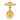 14k Polished and Satin Saint Lucy Medal Pin - Image 1