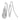 14k White Gold Curved Teardrop Dangle Wire Earrings - Image 1