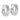 14k White Gold Round Hoop Earrings for Effortless Style - Image 1