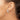 14k White Gold Round Hinged Hoop Earrings - Image 2
