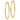 14k Gold Polished Round Endless Hoop Earrings - 30mm - Image 1