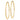 14k Polished Gold Endless Tube Hoop Earrings - 40mm Chic Statement - Image 1