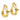 14k Gold Polished Tapered J-Hoop Earrings for Effortless Style - Image 1