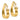 14k Gold Polished Tapered J-Hoop Earrings for Effortless Chic - Image 1
