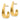 14k Medium Polished J Hoop Earrings - Image 1