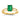 14k Gold Emerald Cut Emerald and Diamond Ring - Image 1