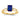 14k Gold Emerald Cut Sapphire and Diamond Ring - Image 1