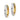14k Two-tone Mini 1.35mm Round Hinged Hoop Earrings - Image 2
