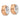 14k Two-tone White and Rose Gold Hinged Hoop Earrings - Image 1