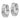 14k White Gold Diamond-Cut Hoop Earrings for Effortless Style - Image 2