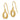 14k Textured Intertwined Ovals Dangle French Hook Earrings - Image 2