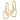14K Gold Scrolled Heart Dangle Earrings for Effortless Style - Image 2