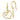 14K Gold Scrolled Heart Dangle Earrings for Effortless Style - Image 1