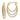 14k Tri-Color Graduated 3 Ring Hoops - Image 1