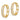 14K CZ Hinged Hoop Earrings - Image 1